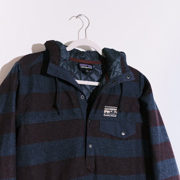 Patagonia Men’s Reclaimed Wool Pullover Hoodie – Striped, Size XS - Picture 2 of 5
